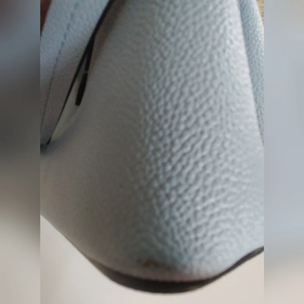 Kate Spade Light Blue Leather Satchel with Heart Tag